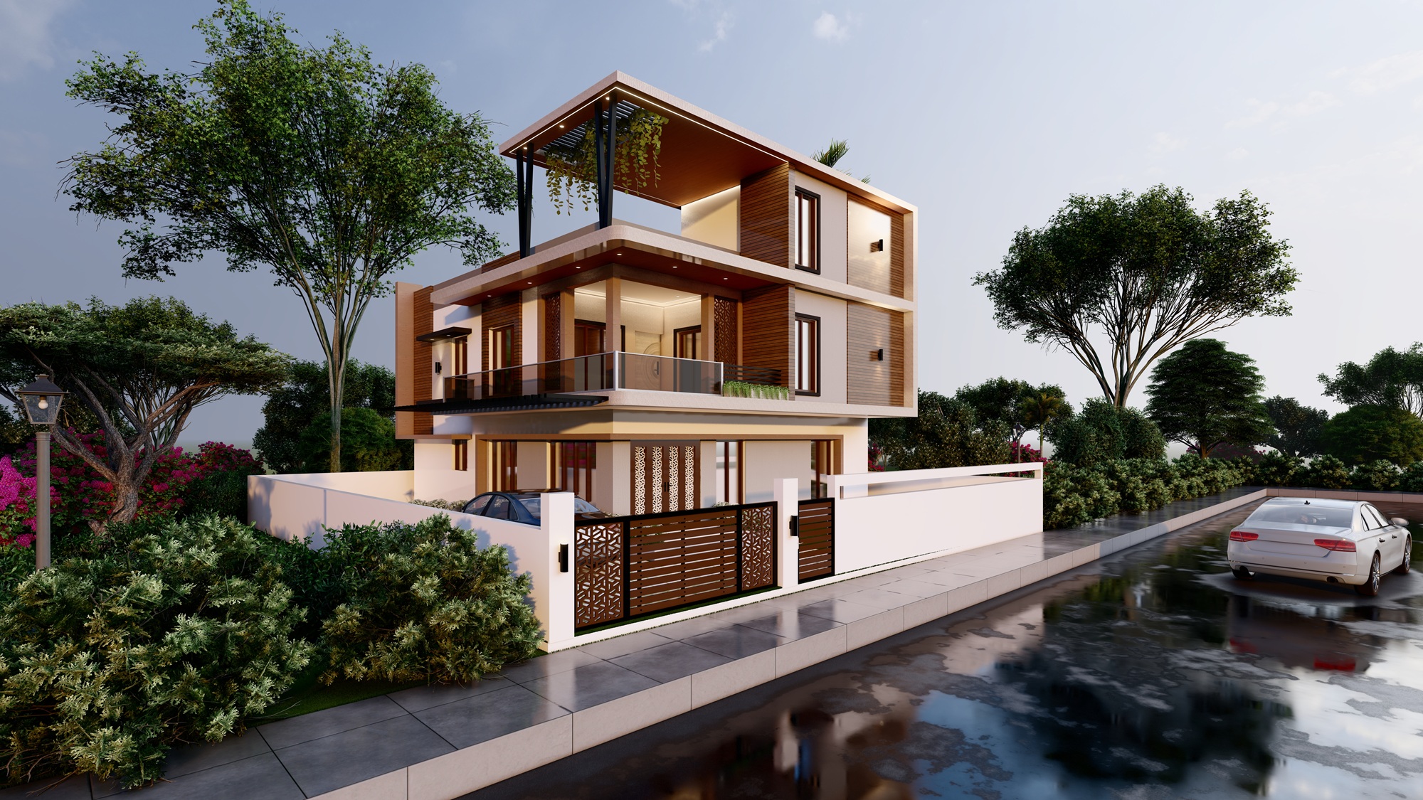 Modern luxury home built by TeamHome in Bangalore
